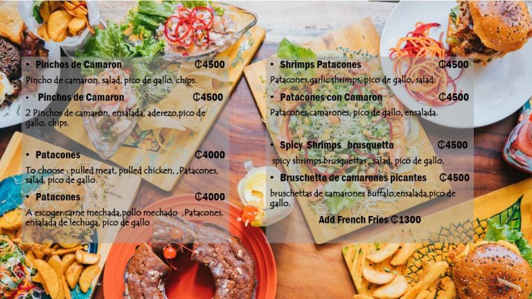 La Jama Playa Potrero Menu 6 768x432