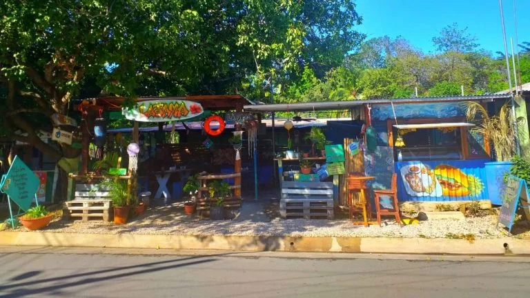 La Jama Playa Potrero Outside with Sign 768x432