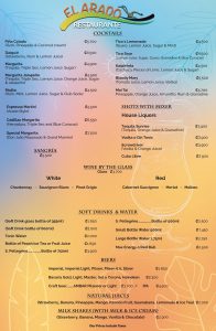 Restaurante el Arado Drink Menu 196x300