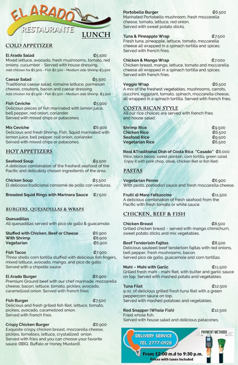Restaurante el Arado Lunch Menu 768x1175