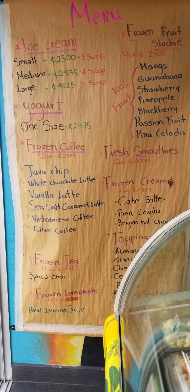 Sol Frozen Yogurt Manuel Antonio Menu 2 768x1580